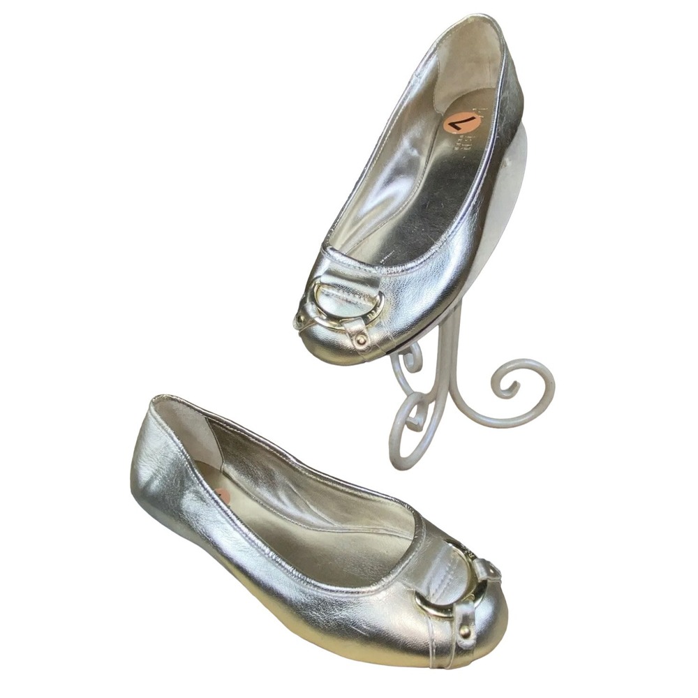 Lauren Ralph Lauren Ballet Flats Women's Preppy Sz 7 Gold Western Equestrian